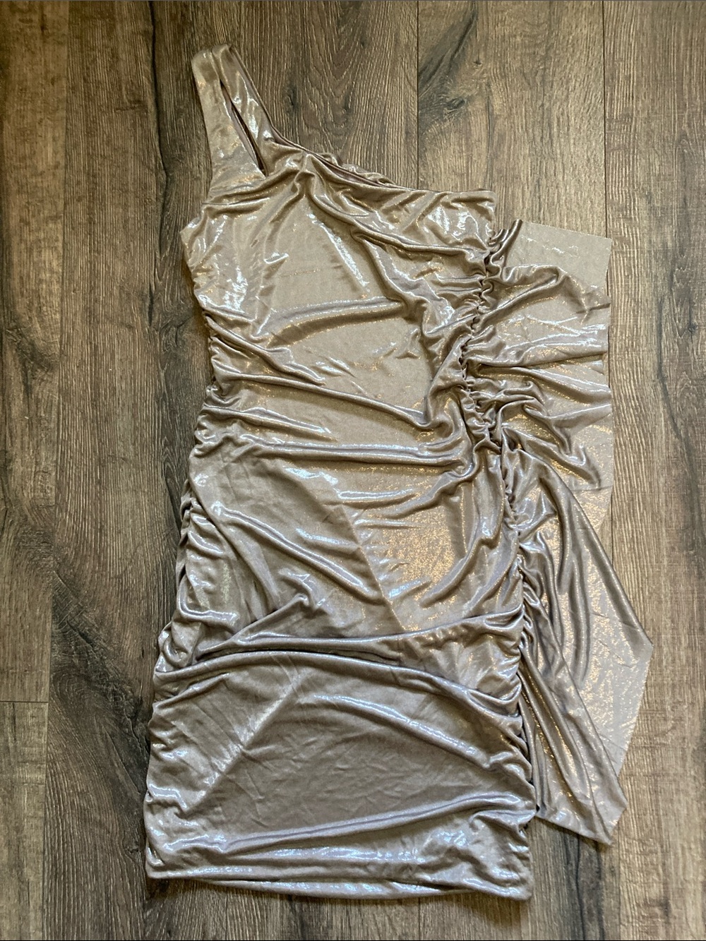 Guess Metallic Fitted Mini Dress